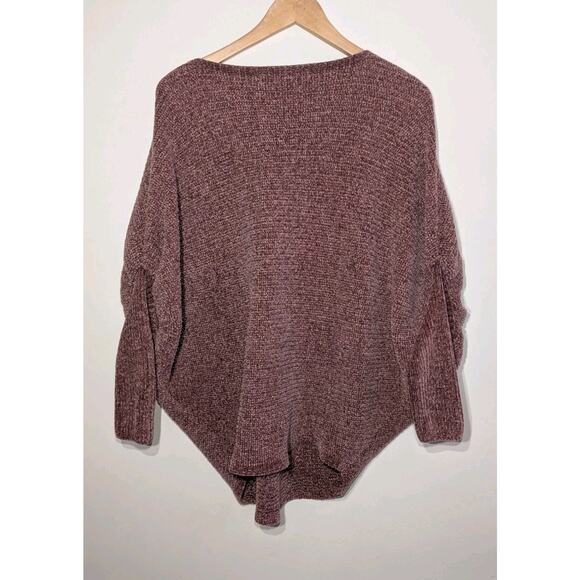 Hyfyv Chenille Wide Neck Dolman Sweater Sz S Browny Buckle Dolman Cozycore - Picture 5 of 9